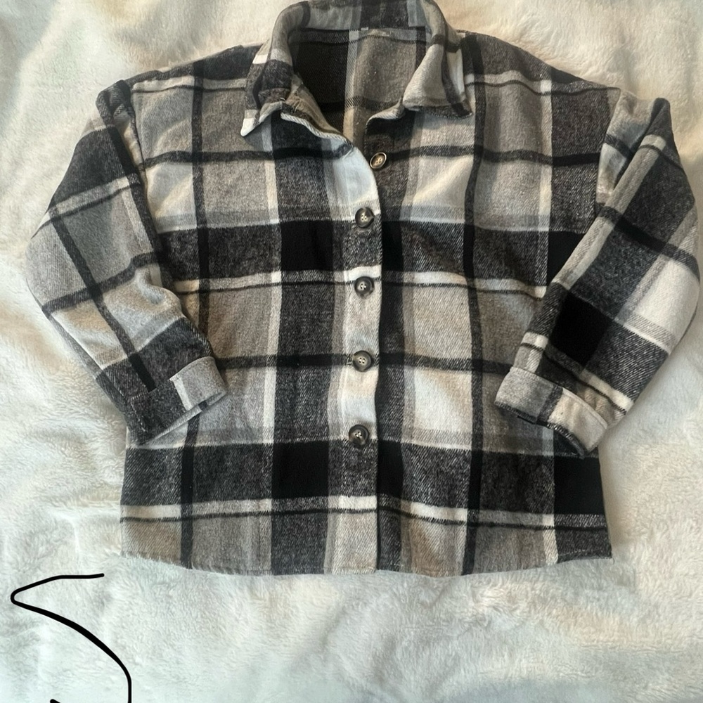 Plaid Jacket - Black and Gray